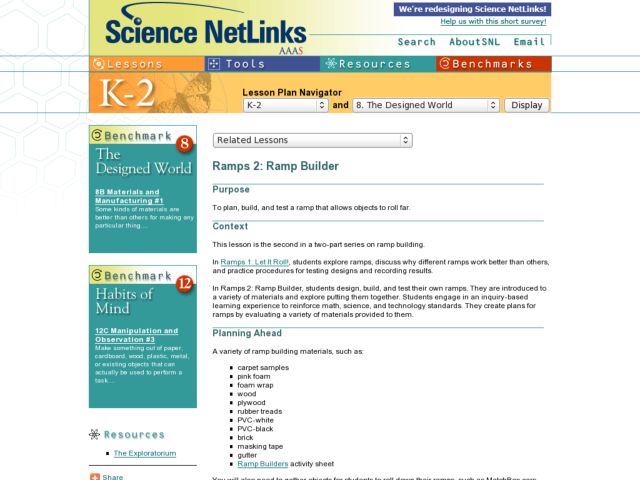 Ramp Builder Lesson Plan