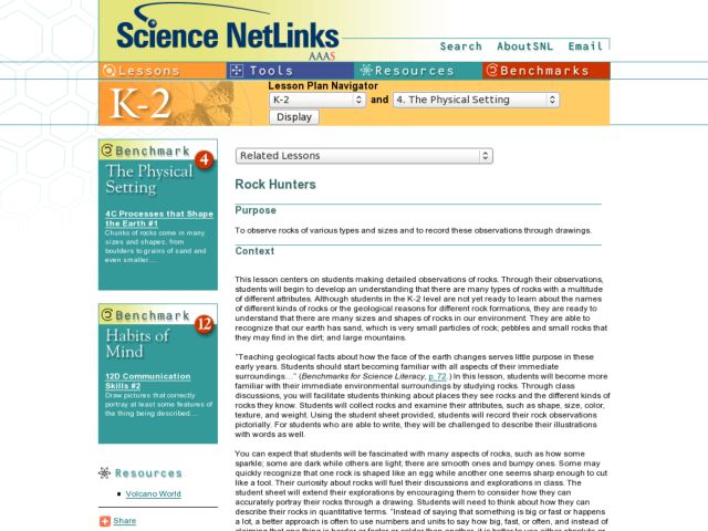 Rock Hunters Lesson Plan