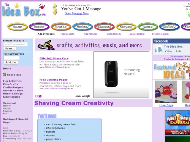 Shaving Cream Creativity Activity