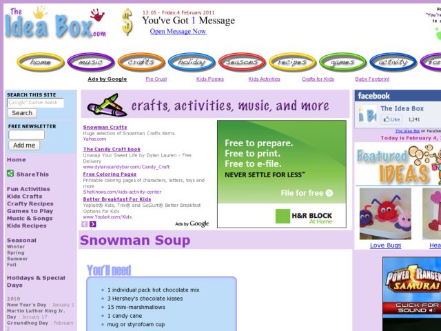 Snowman Soup Activity