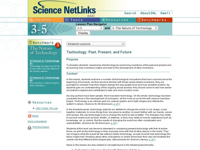 Technology: Past, Present, and Future Lesson Plan