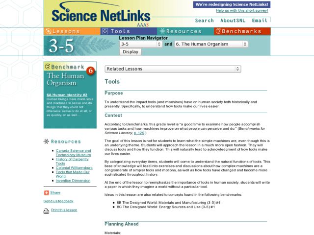 The Human Organism Lesson Plan