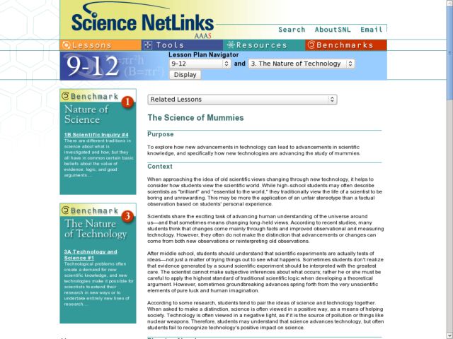 The Science Of Mummies Lesson Plan