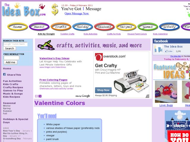 Valentine Colors Activity