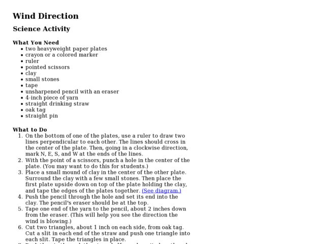 Wind Direction Activity