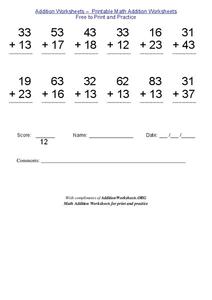 Addition With Regrouping Worksheet