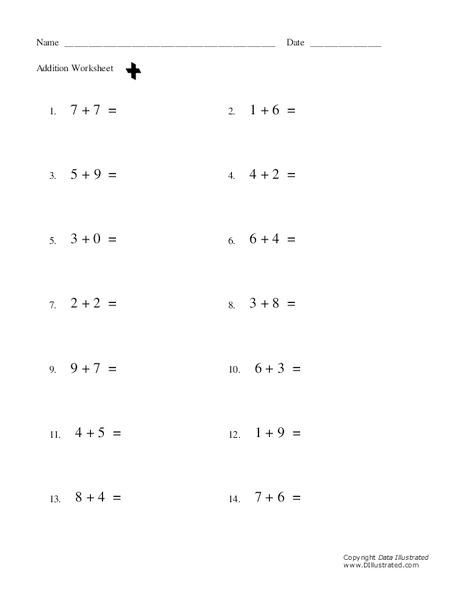 Addition Worksheet Worksheet