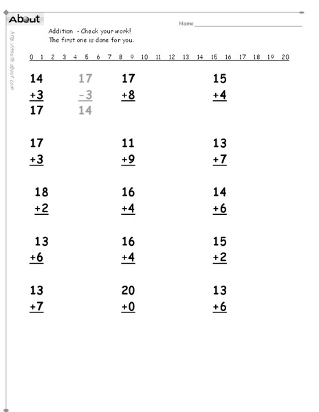 Addition: one and two digit numbers Worksheet