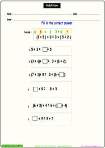 Addition: missing addends Worksheet