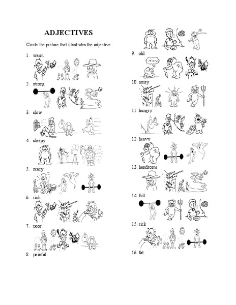 Adjectives Worksheet