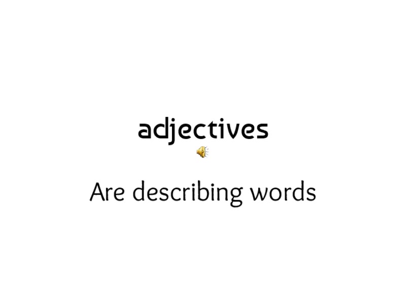 Adjectives PPT