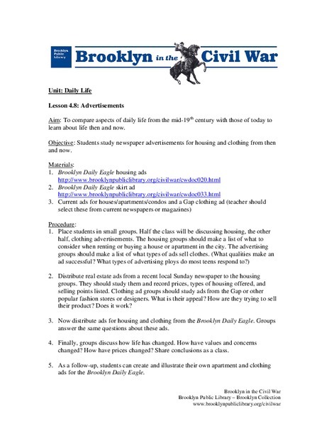 Advertisements Lesson Plan