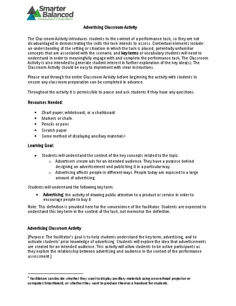 Advertising Activity