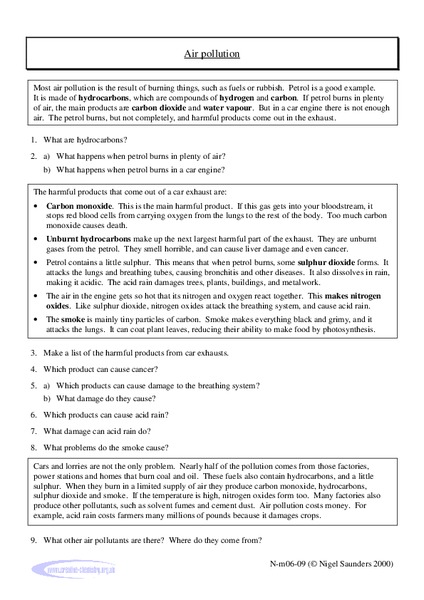 Air Pollution Lab Resource