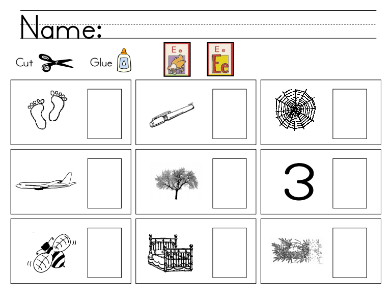 Kelly's Kindergarten: Long/Short E Worksheet
