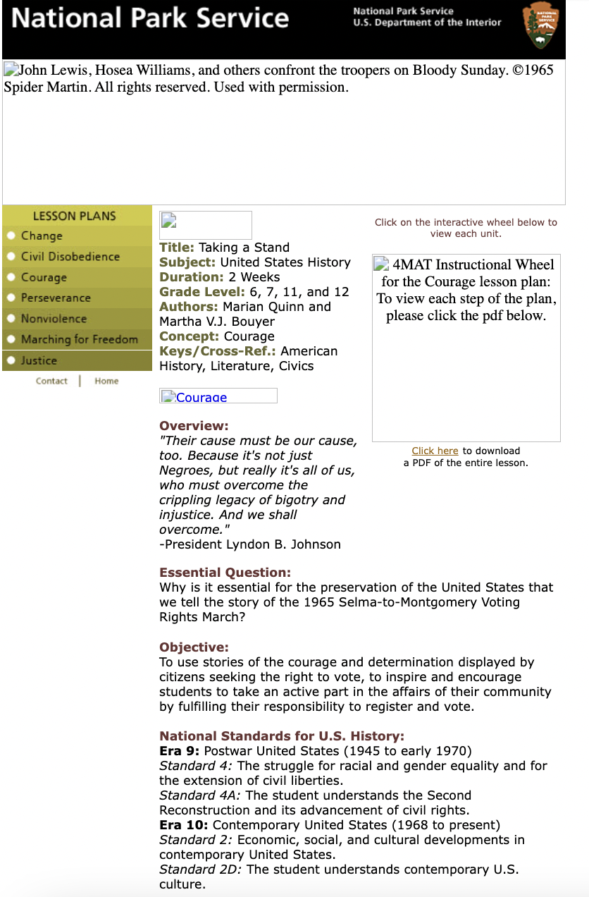 Taking a Stand - 1965 Selma-to-Montgomery Voting Rights March Lesson Plan