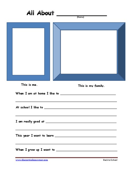 All About Me Organizer