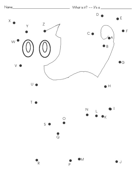 Alphabet Dot-to-Dot Worksheet