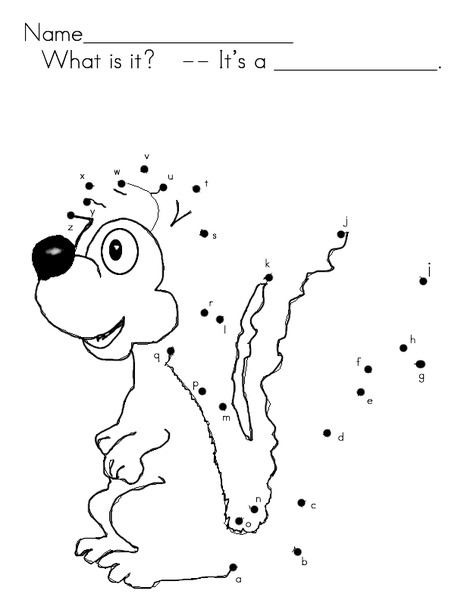 Alphabet Dot-to-Dot 2 Worksheet