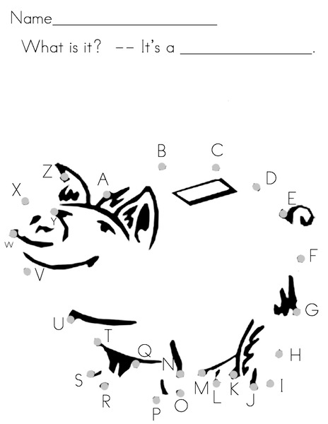 Alphabet Dot-to-Dot Worksheet