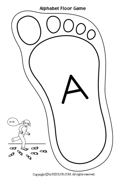 Alphabet Floor Game Organizer