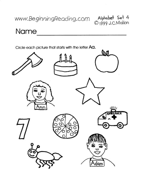 Alphabet Letter A Lesson Plan