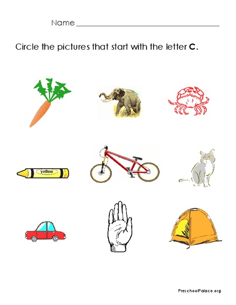 Alphabet Letter C Printables