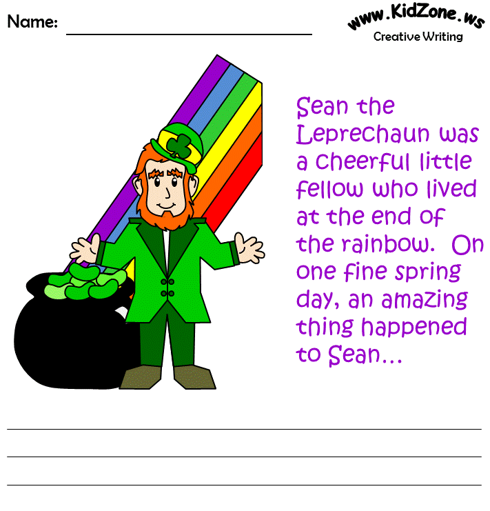 St. Patrick's Day Creative Writing Prompt #2 Writing