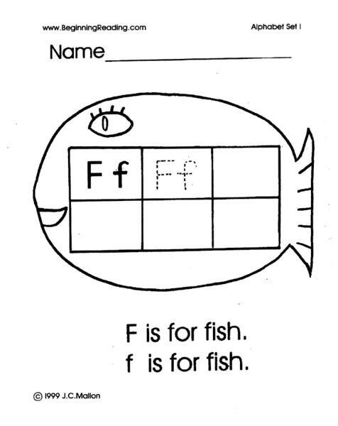 Alphabet Letter F Lesson Plan