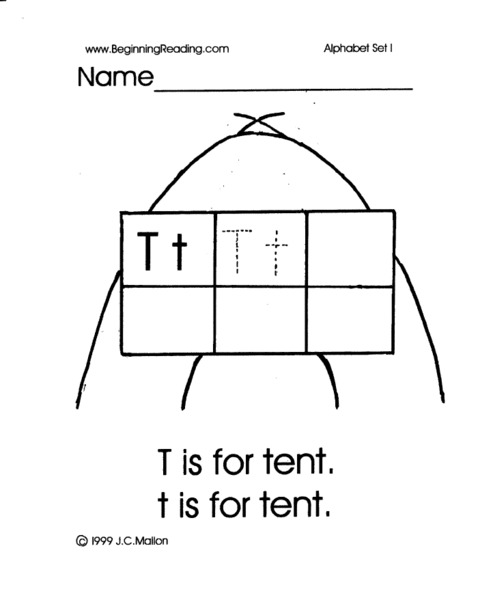 Alphabet Letter T Lesson Plan