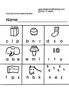 Alphabet Letters Worksheet