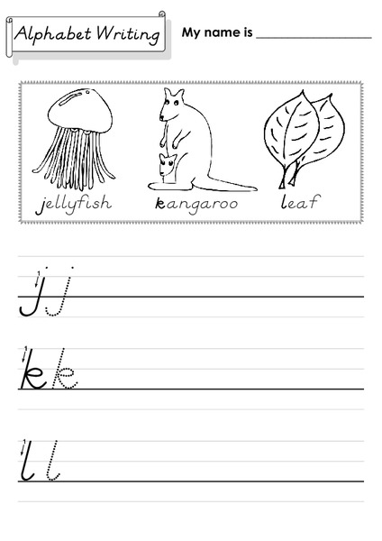 Alphabet Writing Worksheet