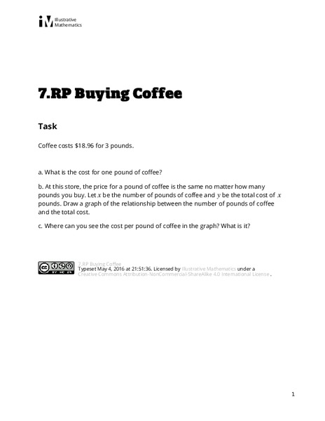 Buying Coffee Assessment