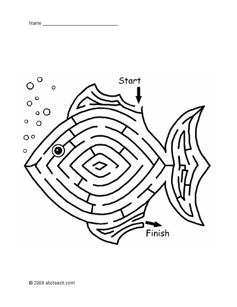 Amazing Mazes Worksheet