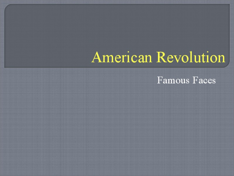 American Revolution PPT