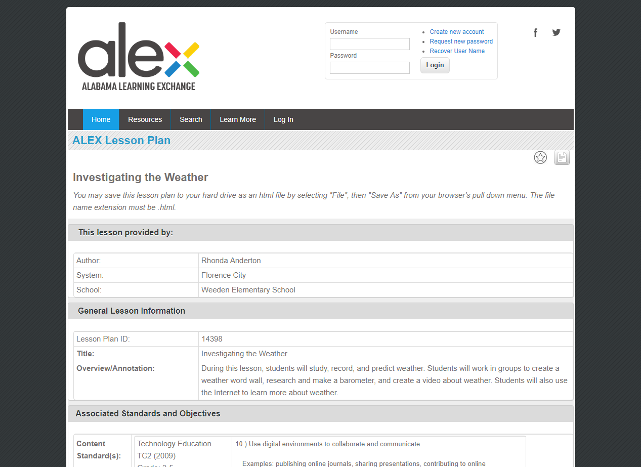 Investigating the Weather Lesson Plan