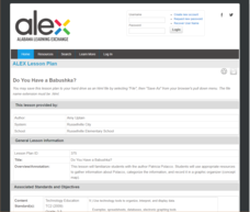 Do You Have a Babushka? Lesson Plan