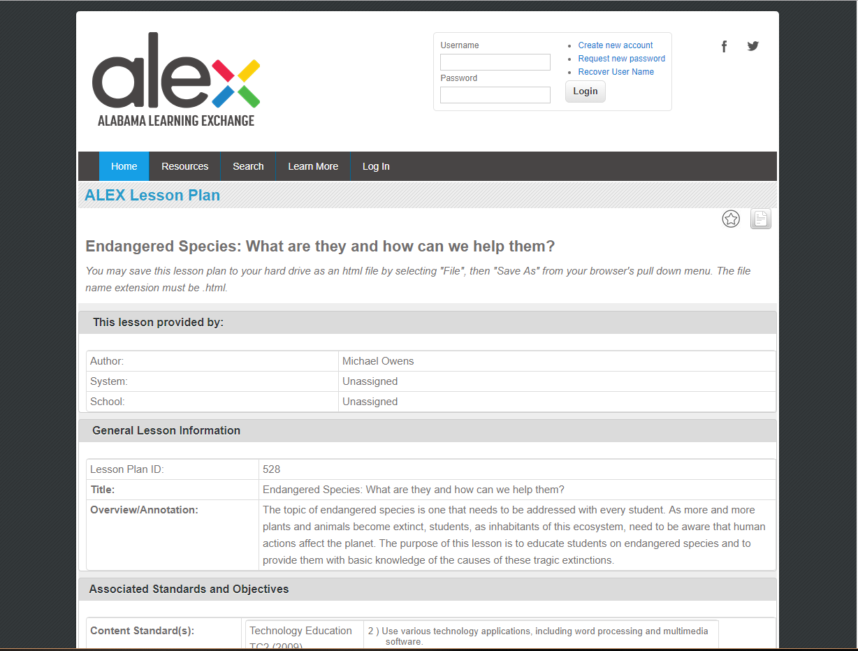 Endangered Species: What Are They And How Can We Help Them? Lesson Plan