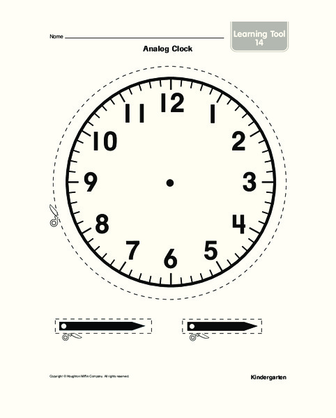 Analog Clock Worksheet