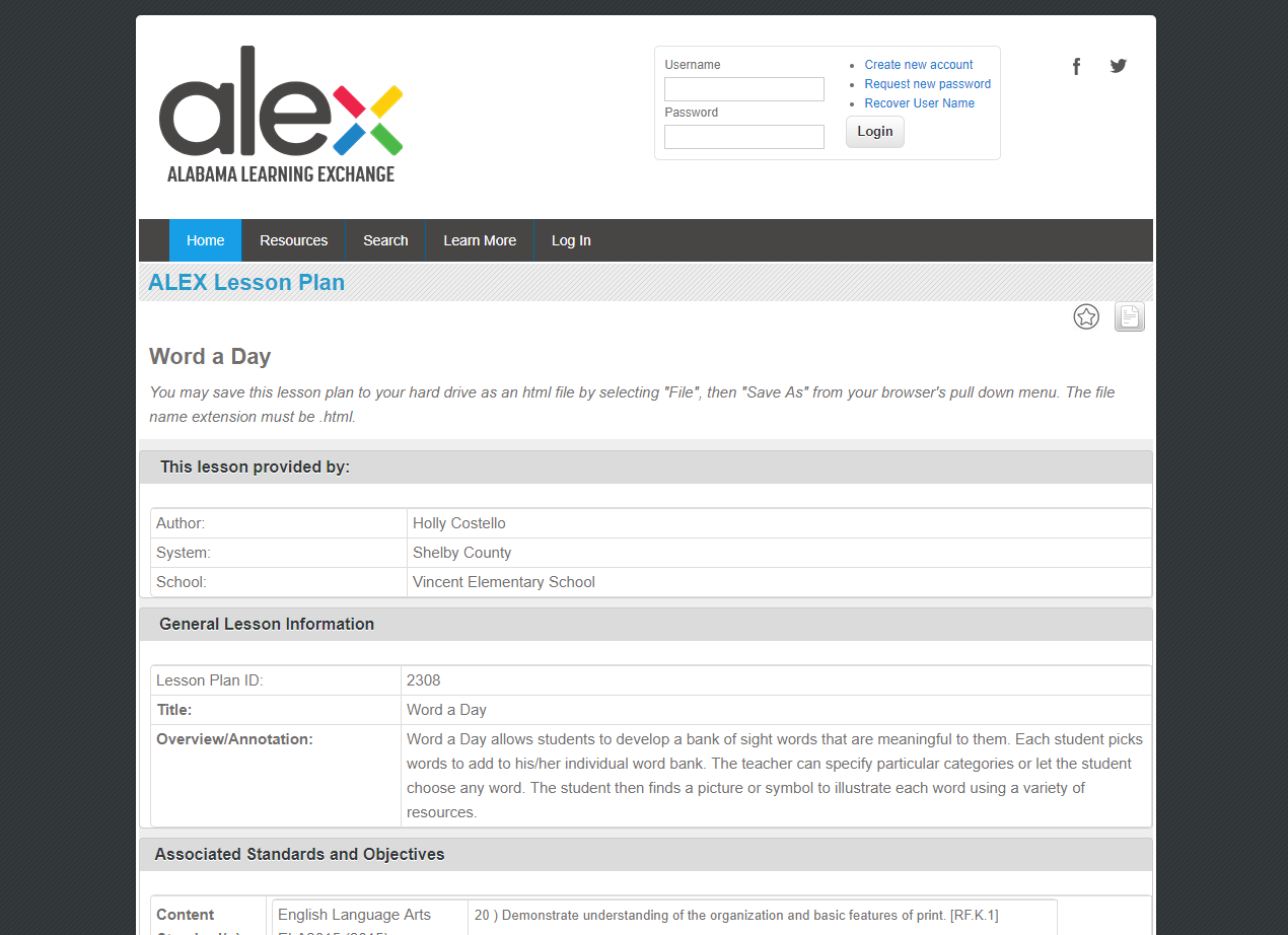 Word a Day Lesson Plan