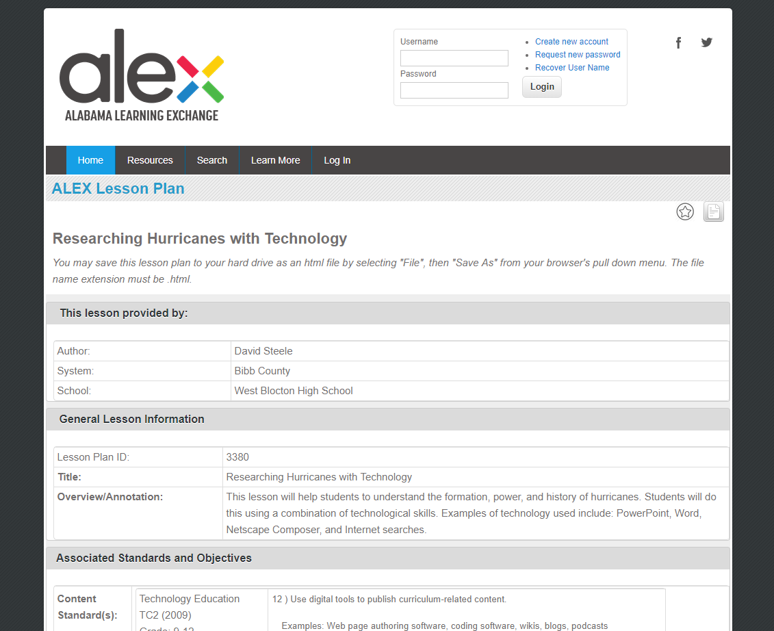 Researching Hurricanes with Technology Lesson Plan