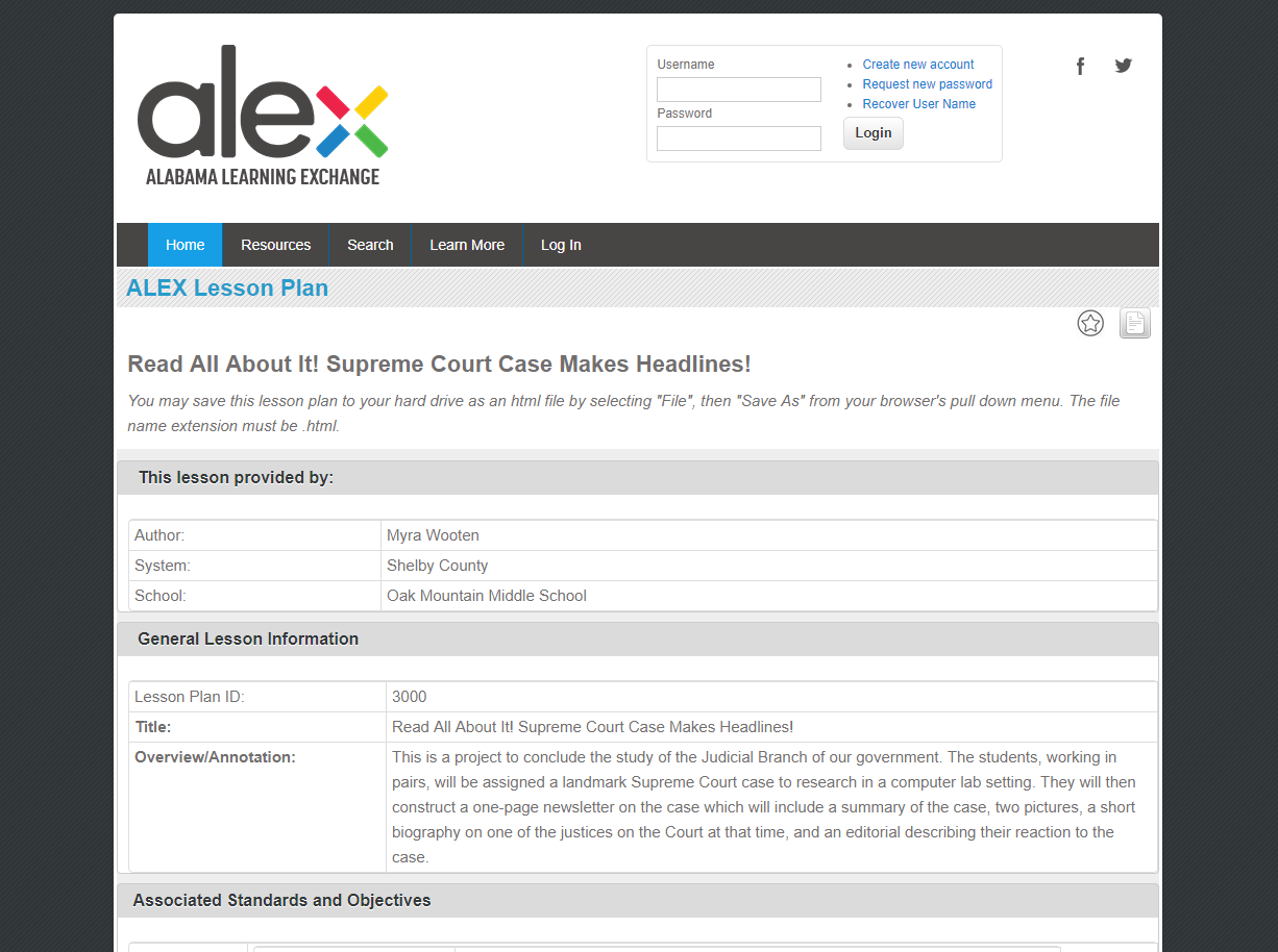 Read All About It! Supreme Court Case Makes Headlines! Lesson Plan