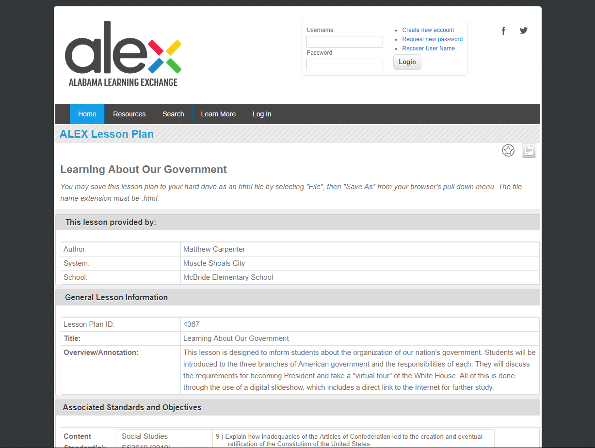 Learning About Our Government Lesson Plan