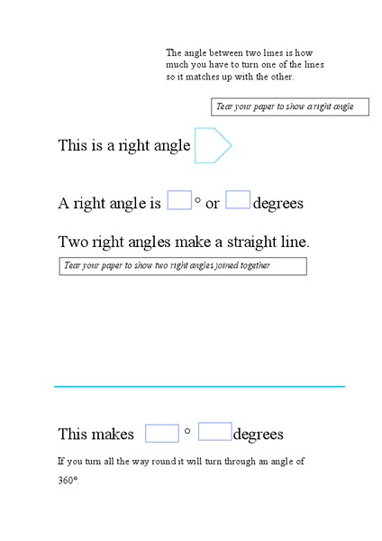 Angles Worksheet