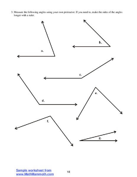 Angles Worksheet