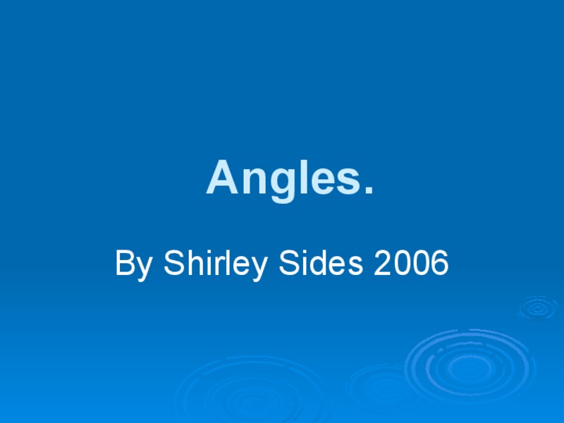 Angles PPT