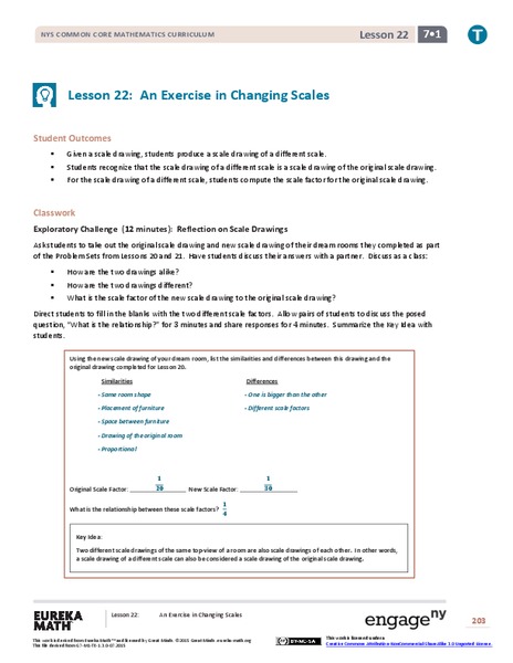 An Exercise in Changing Scales 2 Lesson Plan
