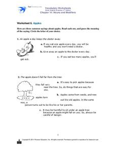 Apples Worksheet