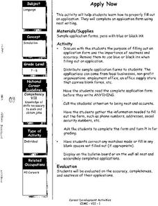 Apply Now Lesson Plan