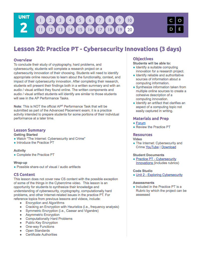 Practice Performance Task - Security and Hacking in the Real World Assessment
